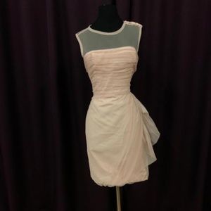 Vera Wang Pink Bobbin with Illusion Neckline